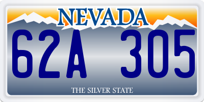 NV license plate 62A305