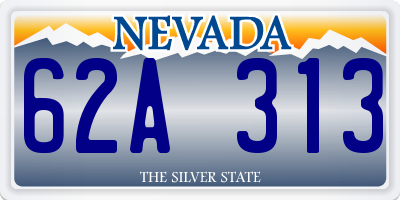NV license plate 62A313
