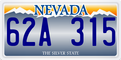 NV license plate 62A315