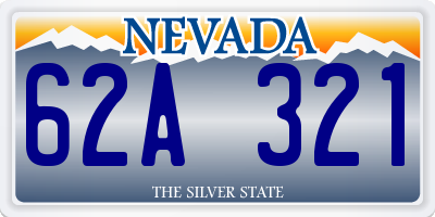 NV license plate 62A321