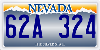 NV license plate 62A324
