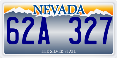 NV license plate 62A327