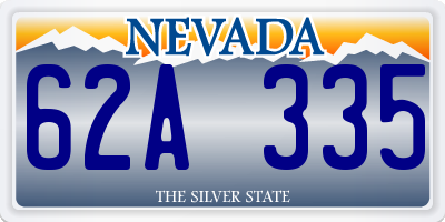 NV license plate 62A335