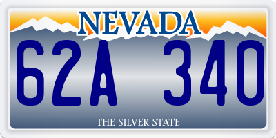 NV license plate 62A340