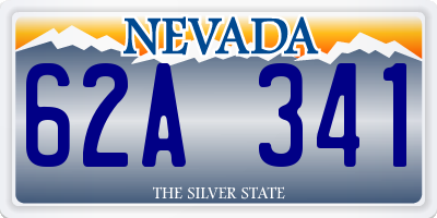 NV license plate 62A341