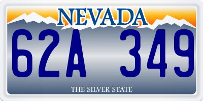 NV license plate 62A349