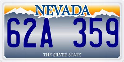 NV license plate 62A359