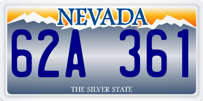 NV license plate 62A361