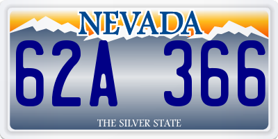 NV license plate 62A366