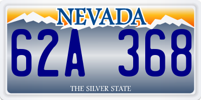 NV license plate 62A368