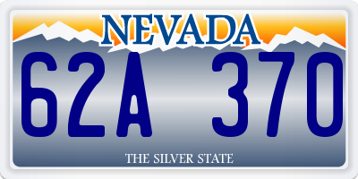 NV license plate 62A370