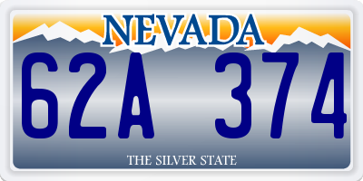 NV license plate 62A374