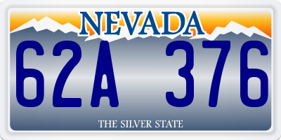 NV license plate 62A376