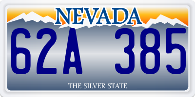 NV license plate 62A385