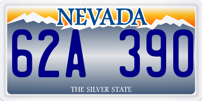 NV license plate 62A390