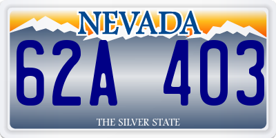 NV license plate 62A403