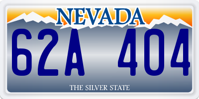 NV license plate 62A404