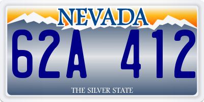 NV license plate 62A412
