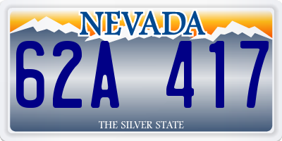 NV license plate 62A417