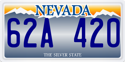 NV license plate 62A420