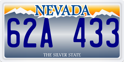 NV license plate 62A433