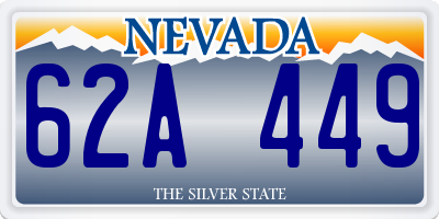 NV license plate 62A449