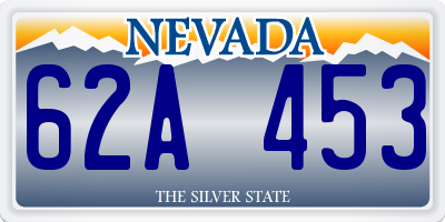 NV license plate 62A453