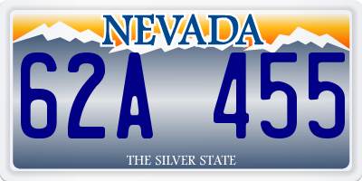 NV license plate 62A455