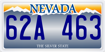 NV license plate 62A463