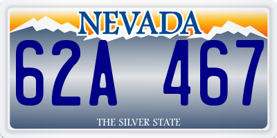 NV license plate 62A467