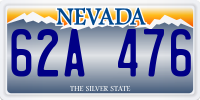 NV license plate 62A476