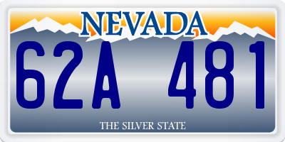 NV license plate 62A481