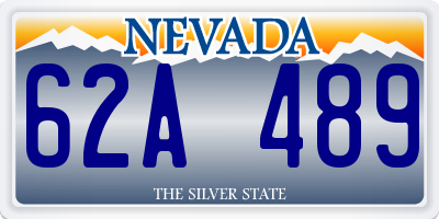 NV license plate 62A489