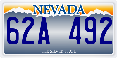 NV license plate 62A492