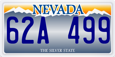 NV license plate 62A499