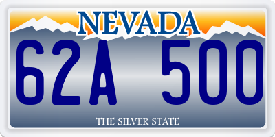 NV license plate 62A500