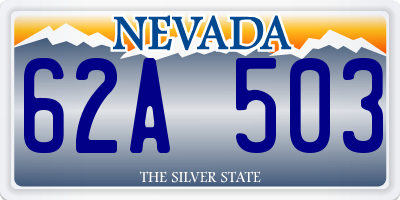 NV license plate 62A503