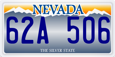 NV license plate 62A506