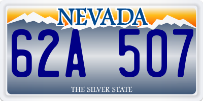 NV license plate 62A507