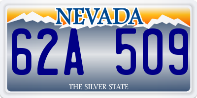 NV license plate 62A509