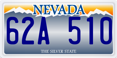 NV license plate 62A510
