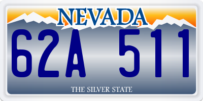NV license plate 62A511
