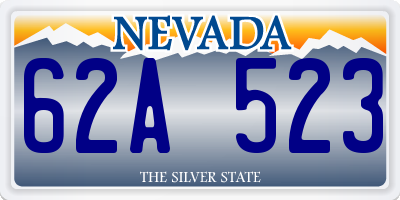 NV license plate 62A523