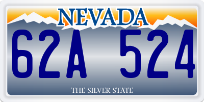 NV license plate 62A524