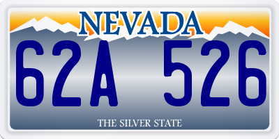 NV license plate 62A526
