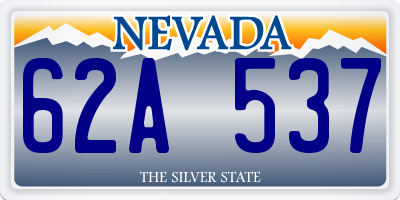 NV license plate 62A537