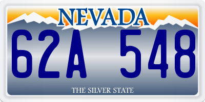 NV license plate 62A548