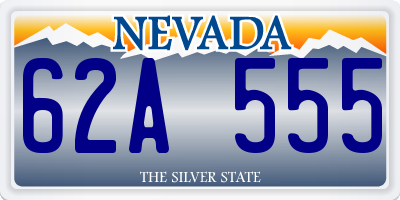 NV license plate 62A555