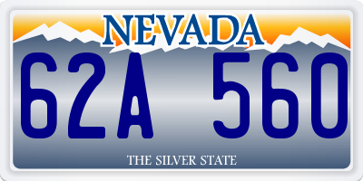 NV license plate 62A560