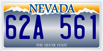 NV license plate 62A561